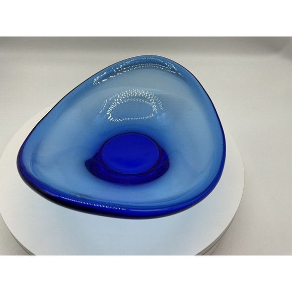 Vtg. Holmegaard MCM Chunky 1960's Oval Glass Bowl - Picture 11 of 16